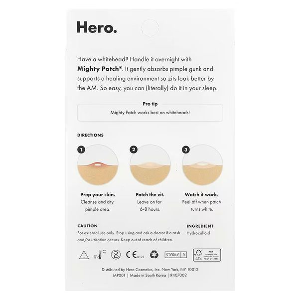 Гідроколоїдні патчі від прищів Hero Cosmetics Mighty Patch, 36 шт MIGH36 фото