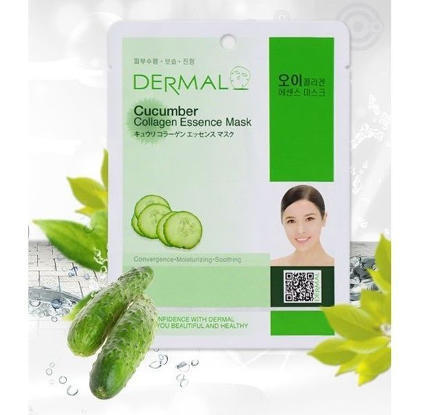 Колагенова маска з екстрактом огірка Cucumber Collagen Essence Mask 41 фото