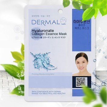 Увлажняющая маска с эссенцией коллагена и с гиалуроновой кислотой Dermal Hyaluronate Collagen Essence Mask 44 фото