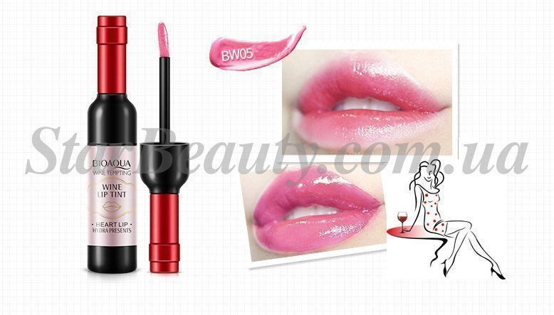 Винний Тінт для губ BioAqua Wine Lip Tint 820 фото