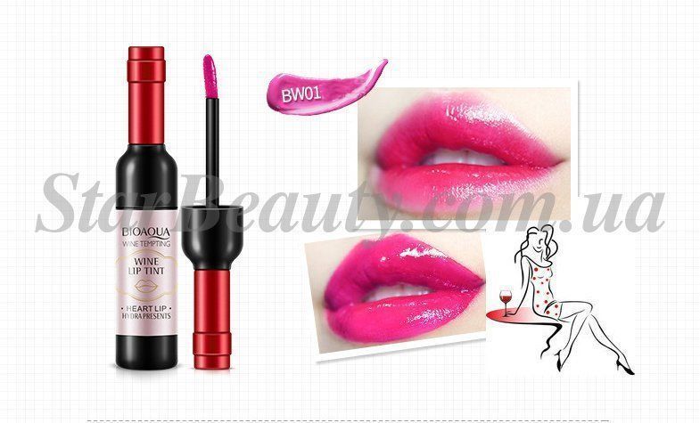 Винний Тінт для губ BioAqua Wine Lip Tint 820 фото