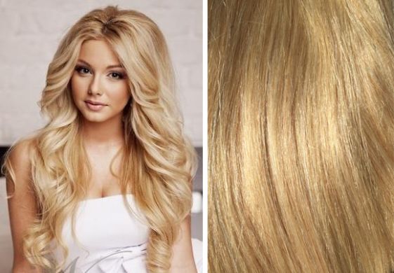 Волосся натуральне Золотий блонд 24 тон, 120 грам