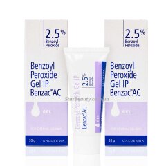 Гель Benzac (Базирон)- акция "2+1", 30 гр, 2,5%