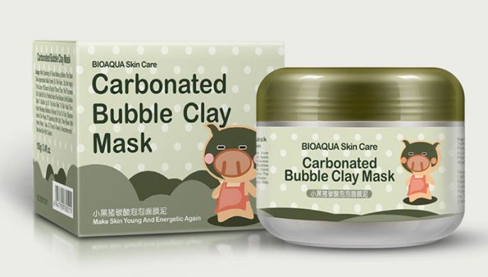 Кислородная самопенящаяся маска BIOAQUA Carbonated Bubble Clay Mask, 100 гр